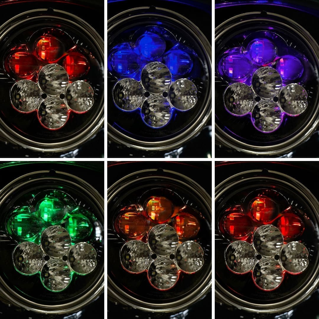 Shark Demon 7” LED Headlight w/ Color Changing Backlight, '14-'24